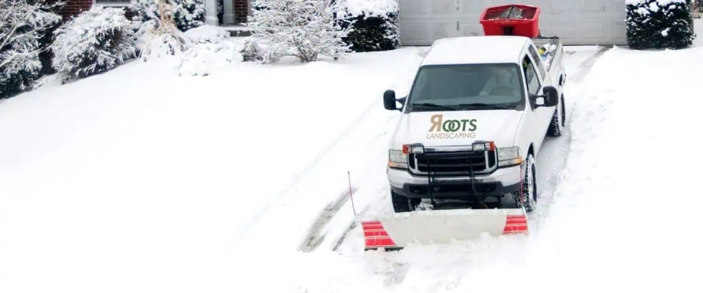 truck plowing snow