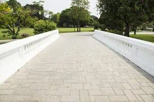 stone walk way masonry fencing